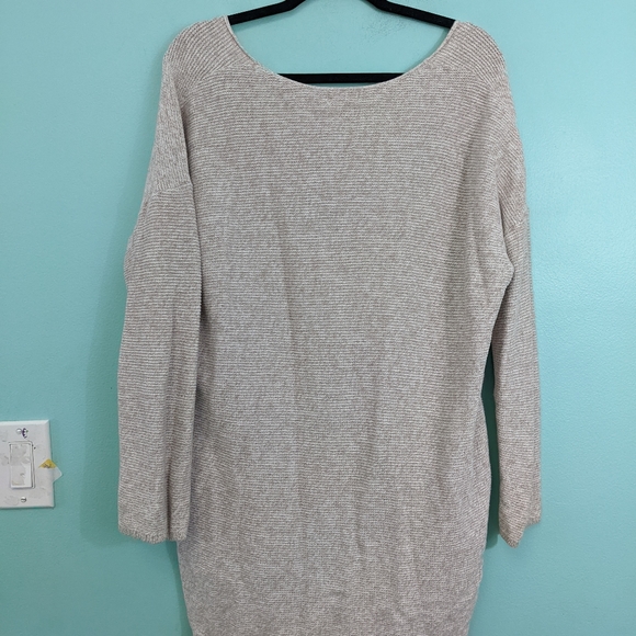 Old Navy XXL Oversized Long Sleeve V Neck Tan Sweater - Picture 5 of 6
